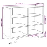 vidaXL Buffet noir 91x35 5x74 5 cm bois d’ingénierie
