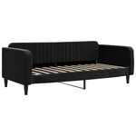 vidaXL Lit de jour avec gigogne et tiroirs sans matelas noir 100x200cm