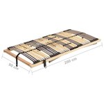 vidaXL Sommier à lattes électrique avec 42 lattes 7 zones 90x200 cm