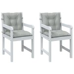 vidaXL Coussins de chaise à dossier bas lot de 2 gris clair mélangé