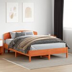 vidaXL Cadre de lit sans matelas cire marron 150x200cm bois pin massif