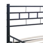 vidaXL Cadre de lit sans matelas noir acier 180x200 cm