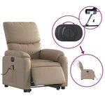 vidaXL Fauteuil inclinable de massage électrique cappuccino similicuir