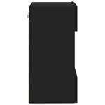 vidaXL Meubles TV muraux avec lumières LED 2 Pièces noir 40x30x60 5 cm