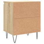 vidaXL Tables de chevet 2Pièces chêne sonoma 40x30x50cm bois d'ingénierie
