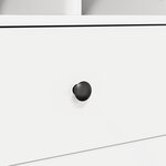 vidaXL Bureau avec rangement en bois d'ingénierie blanc