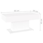vidaXL Table basse blanc 96x50x45 cm bois d'ingénierie