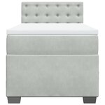 vidaXL Sommier à lattes de lit et matelas Gris clair 90x190 cm Velours