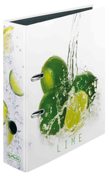 Classeur à levier Dos de 80 mm Motif Citron vert HERLITZ