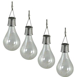 Luxform Lampe LED solaire de jardin 4 Pièces Transparent 95420