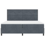 Lit coffre vidaXL avec matelas et LED gris foncé 200x200 cm en velours