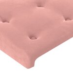 vidaXL Tête de lit avec oreilles Rose 93x16x78/88 cm Velours