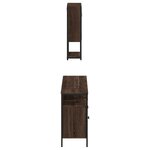 vidaXL Ensemble de meubles de salle de bain 3 Pièces Chêne marron
