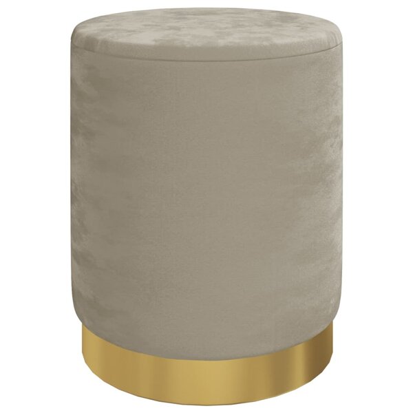 vidaXL Tabouret de rangement rond Gris foncé Velours
