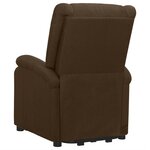 Vidaxl fauteuil releveur inclinable marron foncé tissu