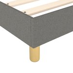 vidaXL Cadre de lit sans matelas gris foncé 140x190 cm tissu