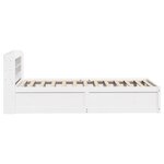 vidaXL Cadre de lit avec tête de lit blanc 75x190cm bois de pin massif