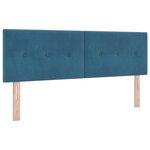 Tête de lit capitonnée bleu foncé 160 cm en velours