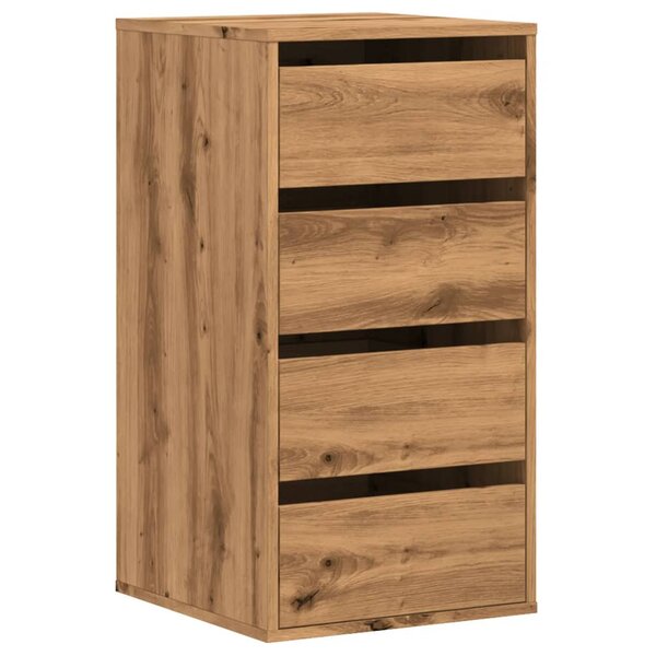 vidaXL Commode d'angle chêne artisanal 40x41x76 cm bois d'ingénierie