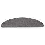 vidaXL Tapis d'escalier autocollants 15 Pièces 56x17x3 cm Gris