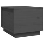 vidaXL Table basse Gris 40x50x35 cm Bois massif de pin