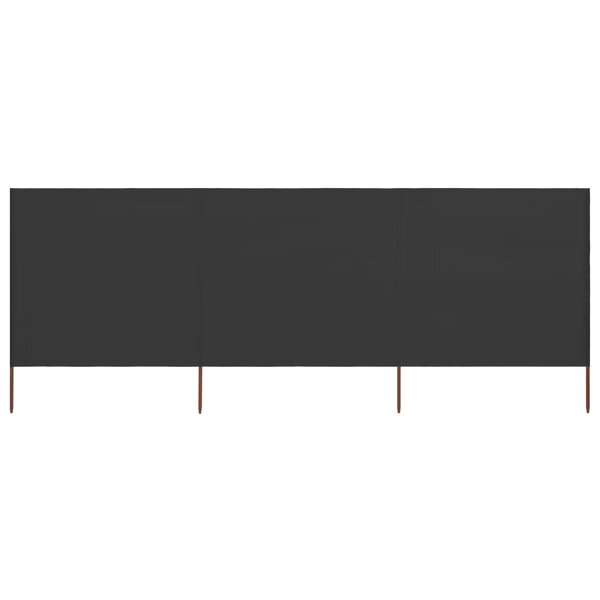 vidaXL Paravent 3 panneaux Tissu 400 x 160 cm Anthracite