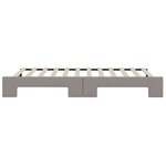 vidaXL Lit de jour avec lit gigogne taupe 80x200 cm tissu