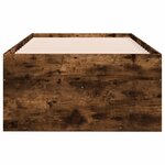 vidaXL Lit de jour et tiroirs chêne fumé 90x200 cm bois d'ingénierie