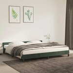 vidaXL Cadre de lit sans matelas vert foncé 200x200 cm velours
