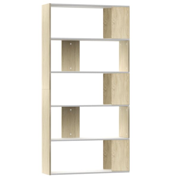 vidaXL Bibliothèque/Séparateur de pièce Blanc chêne sonoma 80x24x159cm
