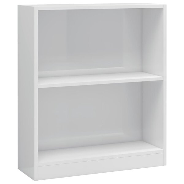 vidaXL Bibliothèque Blanc brillant 60x24x76 cm Bois d'ingénierie