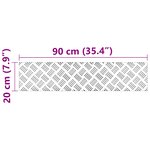 vidaXL Plaques en Aluminium en Vrac 2 pièces Antidérapantes 90x20 cm