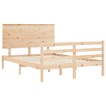 vidaXL Cadre de lit sans matelas 120x200 cm bois massif