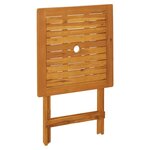 vidaXL Ensemble de bistro 3 Pièces blanc crème tissu et bois massif