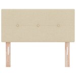 Headboard LED vidaXL Bouton Capitonné Crème 90 cm Tissu