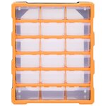 vidaXL Organisateur multi-tiroirs avec 18 tiroirs centraux 38x16x47 cm