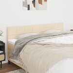 vidaXL Têtes de lit 2 Pièces Crème 90x5x78/88 cm Tissu
