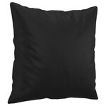 vidaXL Canapé 2 places avec oreillers décoratifs noir 120cm similicuir