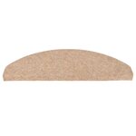 vidaXL Tapis d'escalier autocollants 15 Pièces 65x22 5x3 5 cm Beige
