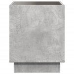 vidaXL Table basse avec LED infini gris béton 50x50x50 cm