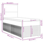 vidaXL Sommier à lattes de lit avec matelas Bleu 100x200 cm Tissu