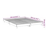 vidaXL Cadre de lit gris béton 160x200 cm bois d'ingénierie
