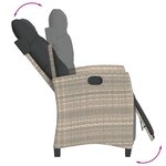 vidaXL Ensemble à manger de jardin et coussins 9 Pièces gris clair rotin