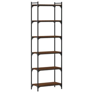 vidaXL Bibliothèque 6 niveaux chêne marron 60x30x188cm bois ingénierie