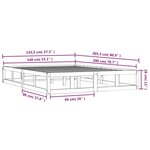 vidaXL Cadre de lit sans matelas blanc 140x200 cm bois massif