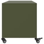 vidaXL Meuble TV vert olive 100 5x39x43 5 cm acier laminé à froid