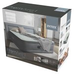 Intex Lit gonflable PremAire blanc et gris Queen Size 152x203x46 cm
