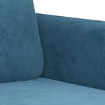 vidaXL Ensemble de canapés 3 Pièces bleu velours