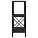 vidaXL Bibliothèque à 3 niveaux noir 59x35x90 5 cm bois d'ingénierie