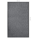 vidaXL Paillasson Gris 90x150 cm